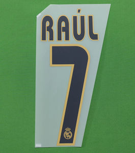 Real Madrid 2003/04 ZIDANE <span class=keywords><strong>Ronaldo</strong></span> Raul <span class=keywords><strong>Figo</strong></span> beckham Maillot de football Numéro de marquage à chaud - Product Image 1