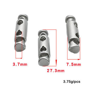 जस्ता मिश्र धातु वसंत 2 छेद धातु कॉर्ड स्टॉपर ड्रॉस्ट्रिंग कॉर्ड लॉक - Product Image 2