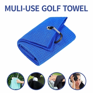 Gofre de microfibra personalizado, toalla de golf magnética, sublimación de gofres con gancho - Product Image 3