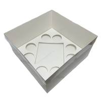 Vente en gros 8 présentoirs pour cupcake bento avec insert en papier et couvercle transparent en PET boîte d'emballage pour cupcake personnalisée