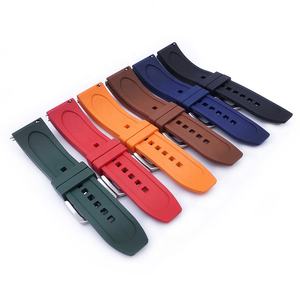 Correa de reloj de goma Real Vulcan FKM de alta calidad 20mm 22mm 24mm correa de reloj de silicona resistente al agua de liberación rápida 18/19/21/23mm - Product Image 2