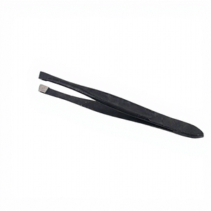 Pinzas de Precisión Profesionales de Acero Inoxidable Amarillo con Punta Inclinada para Cejas, Punta Suave - Product Image 3