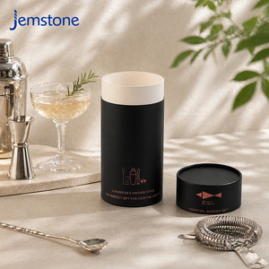 Coffret Cadeau Luxueux en Tube de Carton Personnalisé et Recyclable pour Shaker à Cocktail et Vin, Emballage Cylindrique en Papier Imprimé - Product Image 6
