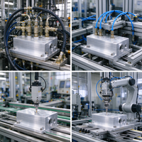 Support de montage en aluminium 6061 usiné CNC sur mesure, bloc de fixation pour capteur OEM, connecteur de liquide, base de précision