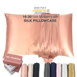 Anti Acne Extension Silk Pillow Artificial Silk Pillowcase Travel 100%Mullberry Silk Pillow Case With Zipper