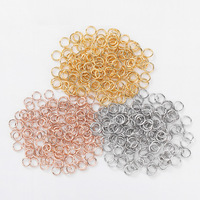 100 pièces par sac, anneaux de jonction ouverts ronds en acier inoxydable de 8 mm, apprêts de bijoux en vrac pour la fabrication de colliers et bracelets DIY