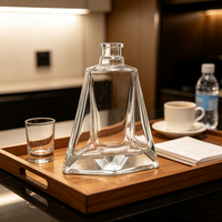 Bouteilles de vin, de liqueur ou de brandy en verre de luxe vides personnalisées de 750 ml avec couvercle en verre