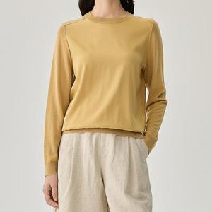 62512 Abbigliamento Femminile di Alta Qualità Autunno Inverno, Maglione Sottile in Lana e <span class=keywords><strong>Seta</strong></span> di Gelso a Maniche Lunghe - Product Image 1