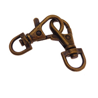 Mousqueton pivotant en laiton antique mousqueton fermoirs à griffes de homard en métal Clips de sac à main accessoires