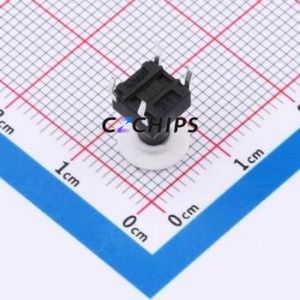 TSA06131-100B332CA-006E Tactile Switch Through hole-4P,6.1x6.1mm Switch Single Pole Single Throw Round Button 1.8N 6.1mm - Product Image 2