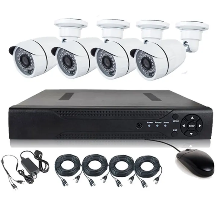 กล้องบันทึกภาพเฝ้าระวัง4ช่องชุด DVR AHD 1080P 4ch คืนวิสัยทัศน์ที่ถูกที่สุด