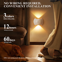 Applique Murale LED Moderne Nordique à Capteur de Mouvement Sans Fil Magnétique Rechargeable USB, Décoration Intérieure Intelligente pour Escalier et Chevet