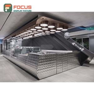 Vitrina Profesional para Café con Panel de Vidrio Templado, Área de Exhibición de Mercancía, Vitrina para Cafetería - Product Image 6