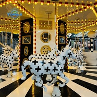 Fun Fair Rides Super Double Decker Carrousel High Manufacturers Standard Merry Go Round à vendre