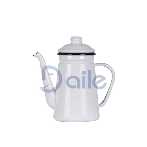 New wholesale 1.1L old-fashioned water kettle double tea kettle enamel coffee kettle
