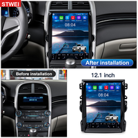 Autoradio Android 12,1 pouces vertical avec GPS, autoradio stéréo pour Chevrolet Malibu 2012 2013 2014 2015, CarPlay sans fil, Android Auto