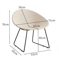 Fauteuil œuf moderne en forme de bol avec structure en métal noir pour salon, café, salle à manger, décoration rétro