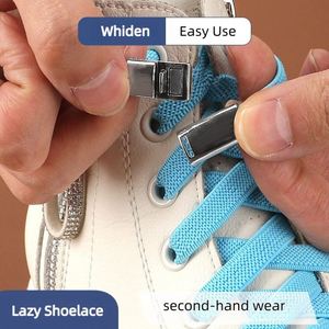 Free Sample Fashion High Quality Flat Shoelaces Metal Buckle Lazy Shoelace Set <b>Elastic</b> <b>Elastic</b> Convenient Assembly Shoelaces - Product Image 2