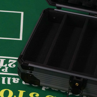Boîte en aluminium gris de casino de haute qualité jeu de jetons en céramique monte carlo personnalisé 500 1000pcs jeu de jetons de poker