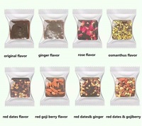 Cubes de sucre brun premium aux saveurs rose/jasmin/baies de goji/gingembre/dattes rouges à prix avantageux