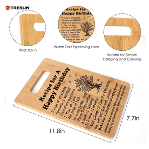 Tabla de cortar de madera maciza al por mayor, tabla de cortar de bambú grabada con láser para queso, tabla de cortar de madera para cocina doméstica - Product Image 2