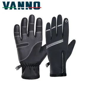 VANNO Driving Bike Riding Gloves Motorcycle Bicycle Full Finger Touch Screen Winter Cycling Gloves