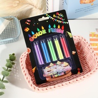 Bougie créative aux flammes colorées, scintillante, lot de 6, bougies d'anniversaire, bougies magiques pour gâteau, cadeau d'anniversaire