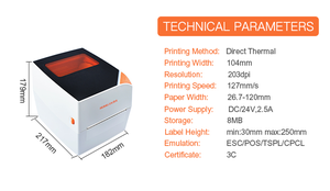 4 pouces pas cher imprimante d'autocollants bluetooth machine d'impression d'étiquettes pour les petites entreprises - Product Image 6