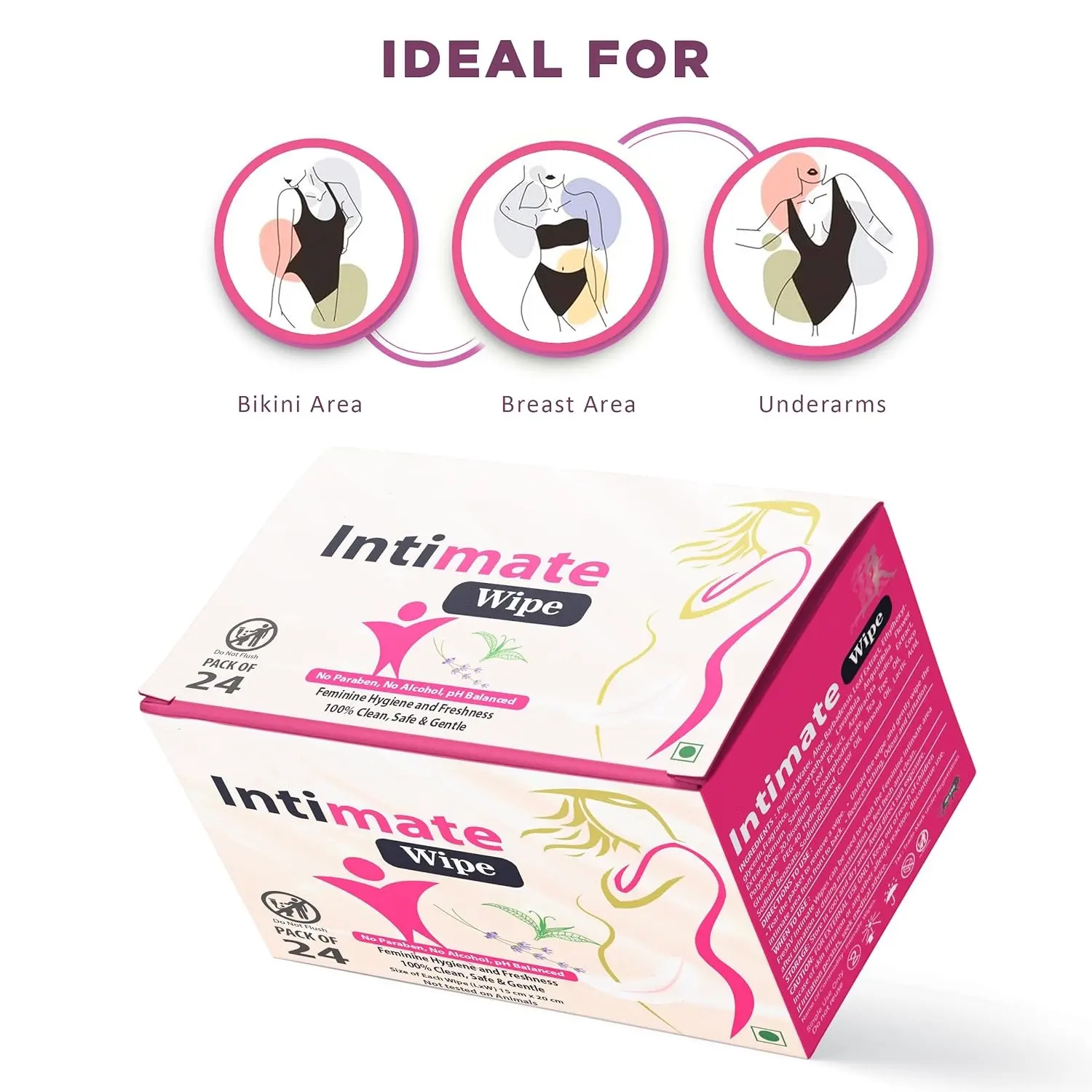 Safe and Gentle Skin Friendly Intimate Wipe 100% Clean PH Balanced Feminine Wipes For Daily Hygiene