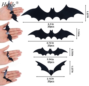 120 Pezzi Adesivi Pipistrelli 3D <span class=keywords><strong>per</strong></span> Feste di <span class=keywords><strong>Halloween</strong></span>, Impermeabili, <span class=keywords><strong>Decorazioni</strong></span> Murali Spaventose, Fai-<span class=keywords><strong>da</strong></span>-Te <span class=keywords><strong>per</strong></span> <span class=keywords><strong>Casa</strong></span> e Finestre HS503 - Product Image 2
