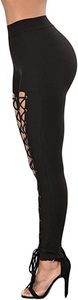 Women's High Waisted <b>Tummy</b> <b>Control</b> Yoga Pants Lace up Workout Stretch Running Active Leggings High Quality Customized - Product Image 2