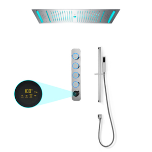 Hideep Trần nhúng 36*12inch âm nhạc <span class=keywords><strong>LED</strong></span> cột nước mưa & Thác vòi hoa sen hiển thị nhiệt độ vòi hoa sen nhiệt - Product Image 6