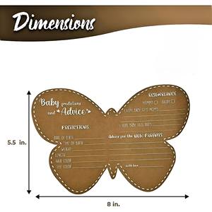 Decorazioni per Baby Shower farfalla-biglietti da visita Baby Shower per i genitori-giochi Baby Shower per ragazza-(farfalla) - Product Image 2