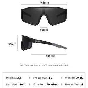 Kacamata hitam bersepeda terpolarisasi pria dan wanita, kacamata hitam bingkai oem untuk olahraga luar ruangan bersepeda mendaki