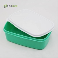 Boîte à Lunch Sublimation Prosub avec Plaque en Aluminium, Boîte à Lunch Vierge en Plastique Rectangulaire pour Sublimation