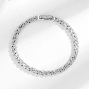 <span class=keywords><strong>Bracciale</strong></span> da <span class=keywords><strong>Uomo</strong></span> Hip Hop, Gioielleria Fine, <span class=keywords><strong>Bracciale</strong></span> a Catena Cubana Dubai in Argento Sterling <span class=keywords><strong>925</strong></span>, Larghezza 4mm, <span class=keywords><strong>Bracciale</strong></span> Iced Out per <span class=keywords><strong>Uomo</strong></span> - Product Image 2