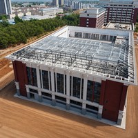 Toiture en structure métallique à grande portée pour stade, système de charpente spatiale préfabriquée pour la construction de gymnases