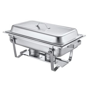 Vente en gros Chauffe-plats Rectangle <span class=keywords><strong>Alcool</strong></span> Chauffage Buffet Chauffe-plats Acier inoxydable Chauffe-plats à vendre - Product Image 3