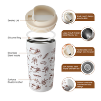 Mug personnalisé de haute qualité avec logo, gobelet thermique en acier inoxydable, tasse à café gonflable, tasse à café double paroi