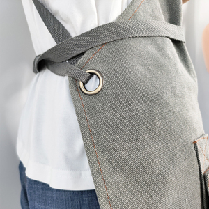 เข็มขัดหนังแท้ <span class=keywords><strong>HEYUAN</strong></span> TEXUPDAY สำหรับผู้ชาย พร้อมผ้ากันเปื้อนผ้าแคนวาสสีเทา มีกระเป๋าและห่วงแขวน - Product Image 6