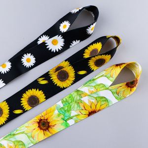 Sunflower Daisy Flower <b>Lanyards</b> for Neck with Card Holder Hard Plastic for ID Badges Keys Keychain for Women Men - Product Image 3