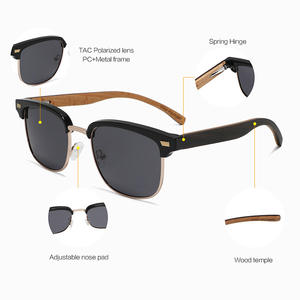 Gafas de Sol Clásicas Retro de Media Montura, Protección UV400, Polarizadas, Marco de Plástico y Metal, Unisex, Protección Solar, Pesca, Conducción - Product Image 3