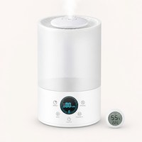 Humidificateur domestique grande capacité 2,6-4,0 L à double buse nano-atomisante, affichage LED, fonctionnement ultra-silencieux 28 dB, forte production de brume