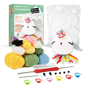 2026 DIY Craft <b>for</b> Adults and <b>Kids</b> Unicorn Holiday Gift Knit Yarn Set <b>for</b> Crochet Animal <b>Kits</b> With Step by Step Videos - Product Image 4