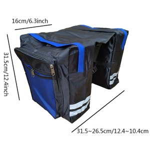Sacoche de vélo multifonctionnelle imperméable unisexe pour porte-bagages arrière avec fermeture éclair – Vente en gros usine - Product Image 2