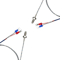 Sonde de température à thermocouple de type K avec vis M6, câble tressé de 1m, 2m, 3m pour four industriel, fournaise, CVC