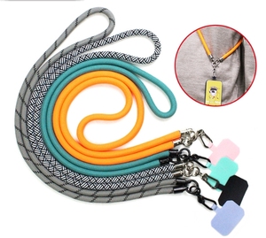 Adjustable Polyester Woven Neck Slung Mobile Phone Chain Gasket Strap Lanyard Rope Other Category Lanyards