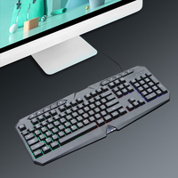 Clavier de jeu multimédia Keywin personnalisable pleine taille 104 touches, gravure laser, rétroéclairage LED arc-en-ciel, membrane, vente flash