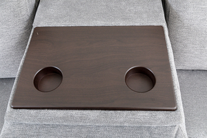 Canapé inclinable en tissu MANWAH CHEERS pour salon, ensemble de canapé 3 places avec table pliable et porte-gobelets - Product Image 5