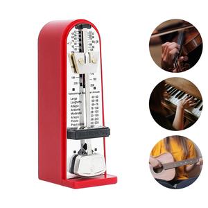 Metronomo meccanico universale per chitarra Ukulele strumenti musicali Logo personalizzato tamburo rosso e tamburello tipo - Product Image 2
